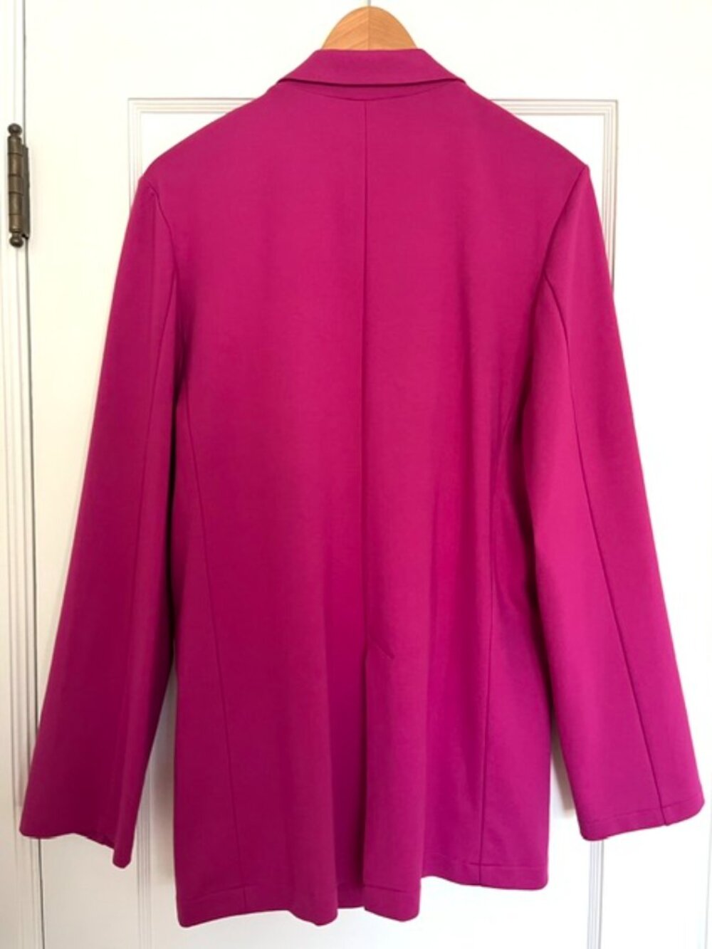 Ripley Rader Ponte Knit Oversized Blazer in Magenta | Size Large - Picture 7 of 10